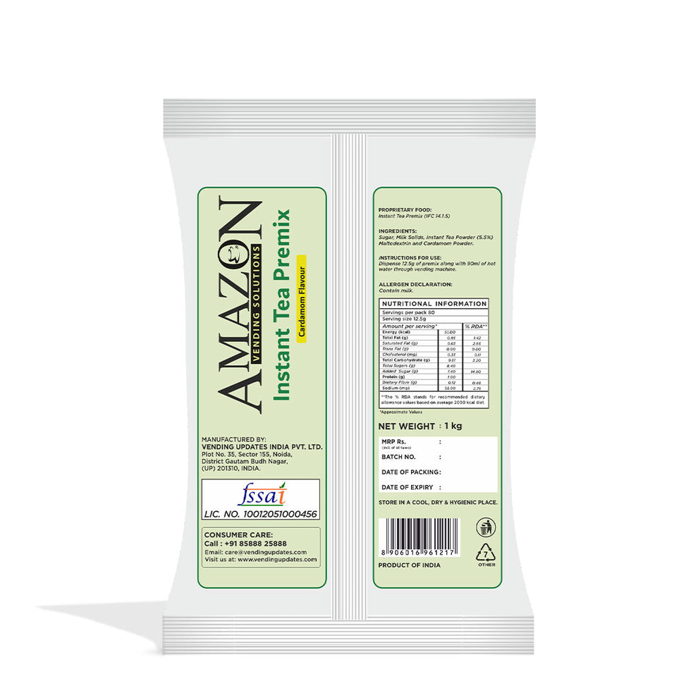 Amazone Premium Instant Cardamom Tea 1kg Pack - COFFEE WALLA CALL ANY REQUIREMENT 99397588888 24*7
