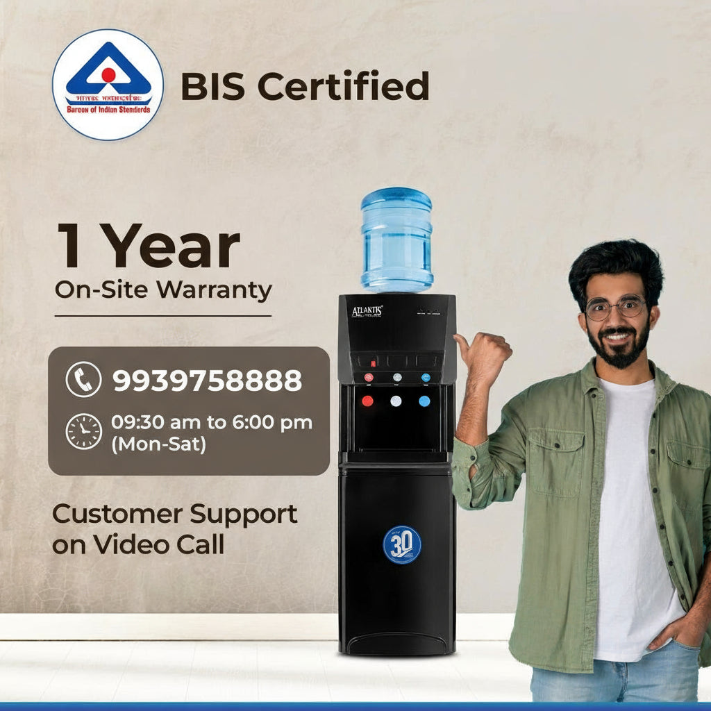 Atlantis Blaque water dispenser with smart push buttons - 1 Year Warranty - COFFEE WALLA CALL ANY REQUIREMENT 99397588888 24*7