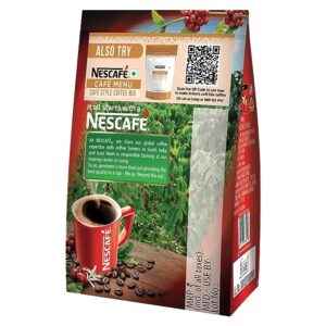 Nescafe Classic 500g coffee for vending machines in a red and brown package with coffee beans and a red cup