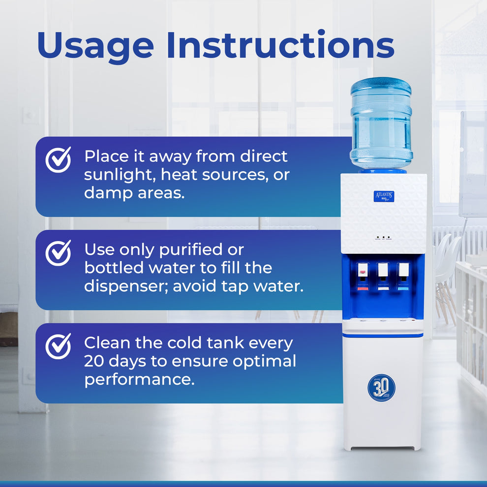 ATLANTIS BIG PLUS | 5L/Hour Cooling Capacity | 8L Cold Tank Storage | Smart Glass Push-Pull Taps | 1 Year Warranty | Hot, Normal & Cold Water - COFFEE WALLA CALL ANY REQUIREMENT 99397588888 24*7