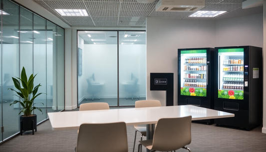 Modern office with tea and coffee vending machines