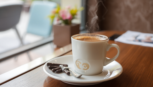 A steaming cup of Nescafe premix coffee in Delhi cafe