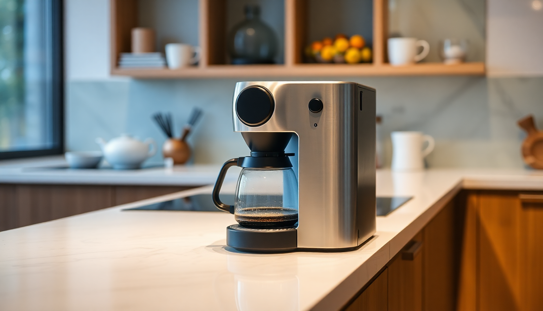 Modern coffee machine on kitchen counter showcasing Atlantis Tea Coffee Machine Price Ghaziabad