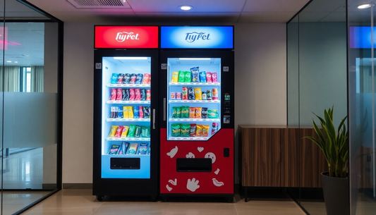 Automated vending machine inside a modern office in Noida