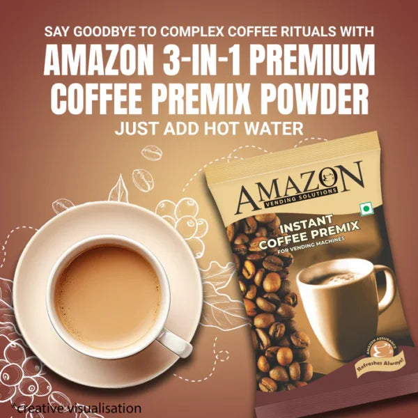 AMAZON Premium 3-in-1 Coffee Premix Powder - COFFEE WALLA CALL ANY REQUIREMENT 99397588888 24*7