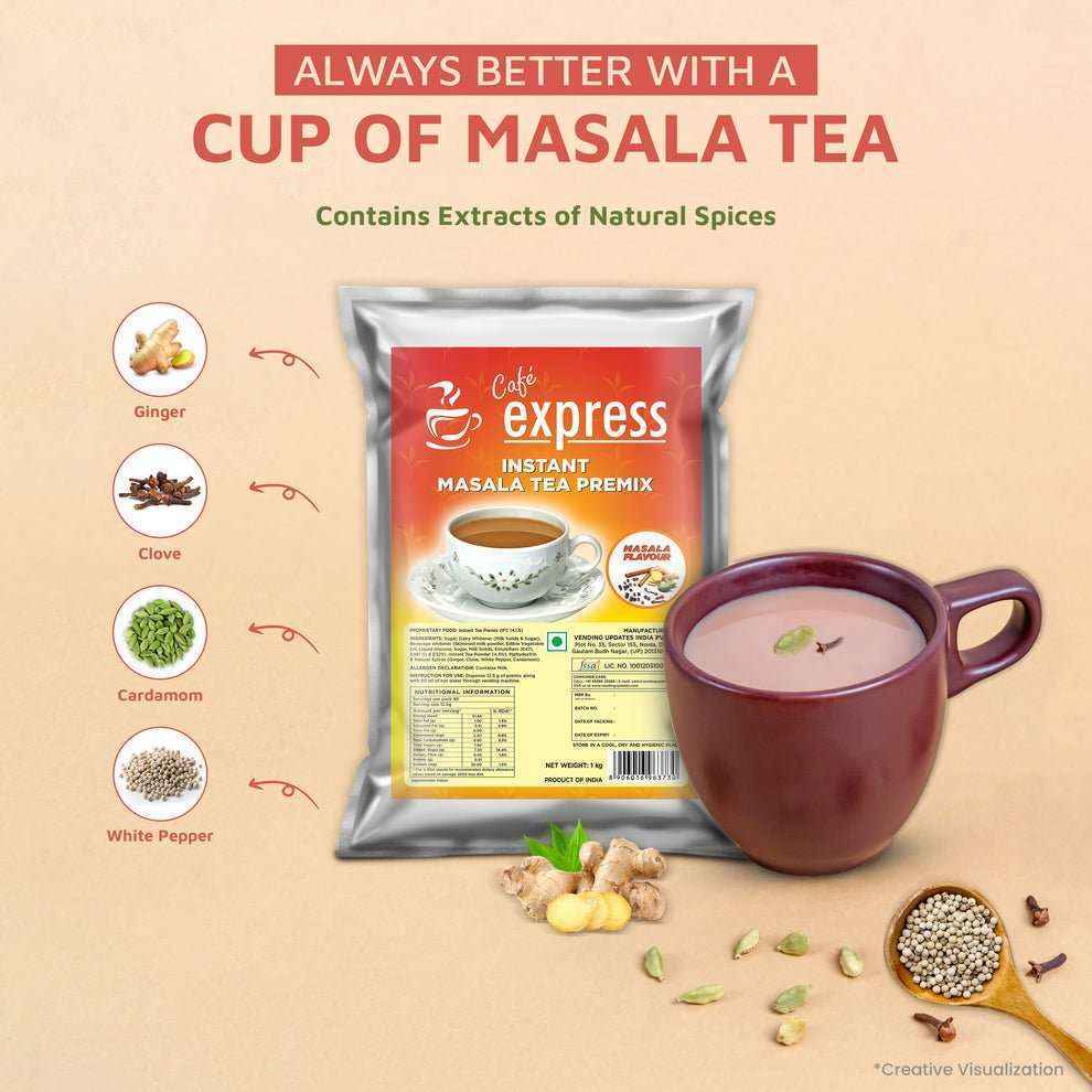 Atlantis Cafe Express Masala Tea premix 1kg - All-in-1 Convenience - COFFEE WALLA CALL ANY REQUIREMENT 99397588888 24*7