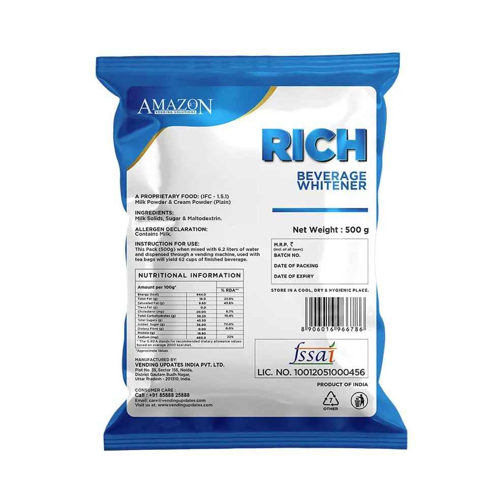 Atlantis rich milk coffee machine supplies Amazon Rich Beverage Whitener 500g pack for vending machines