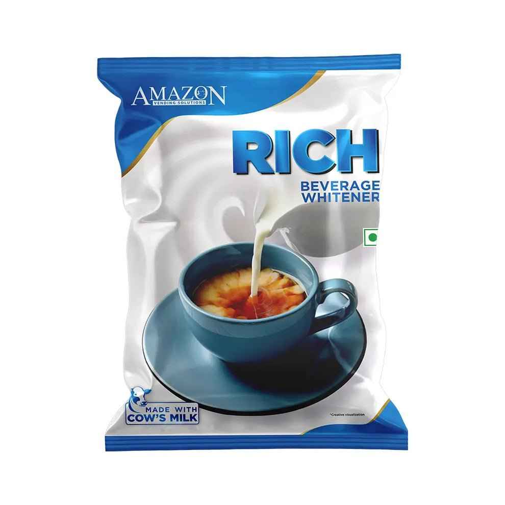 Amazon Rich Beverage Whitener pouch with cow's milk for Atlantis rich milk coffee machine supplies