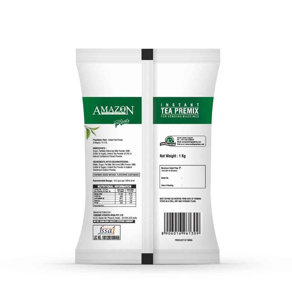 AMAZON Plus 3-in-1 Cardamom Tea Premix 1kg instant tea premix packet for vending machines