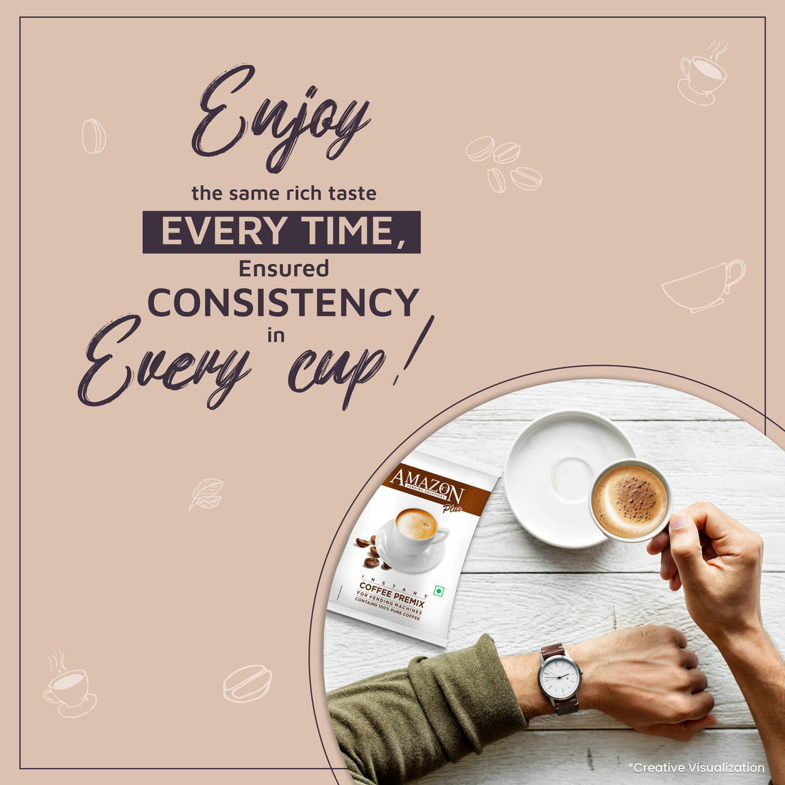 AMAZON PLUS COFFEE PREMOX 1 KG Instant Coffee Premix - COFFEE WALLA CALL ANY REQUIREMENT 99397588888 24*7