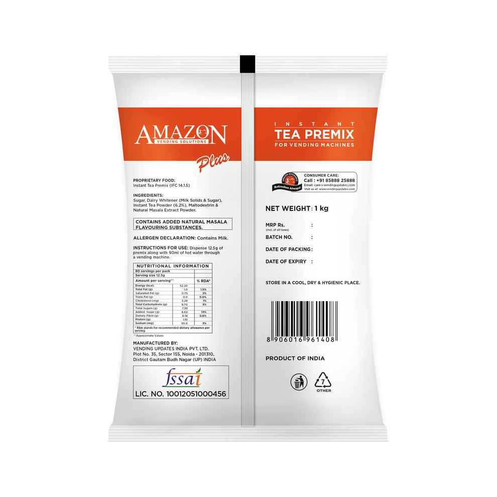Amazon plus tea premix 1 kg - Masala Tea Blend - COFFEE WALLA CALL ANY REQUIREMENT 99397588888 24*7