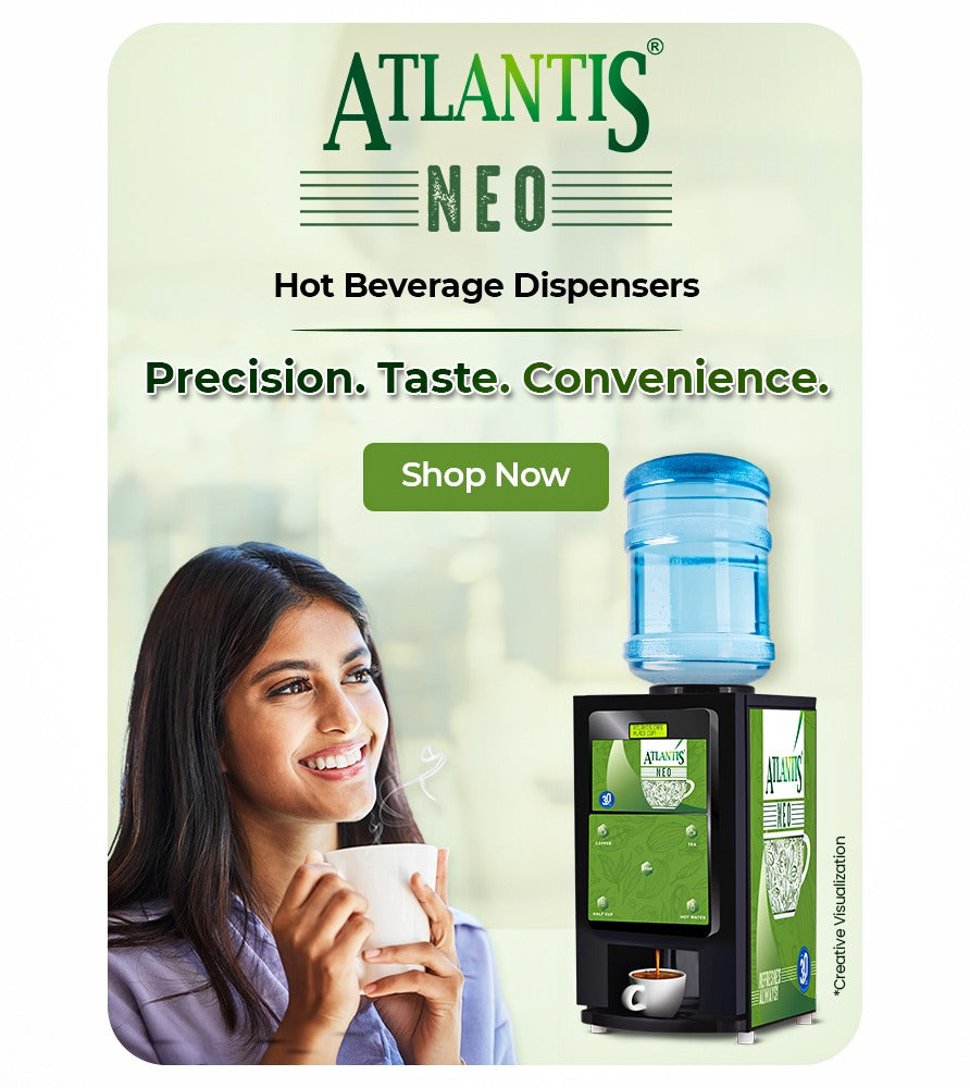 ATLANTIS NEO 3-Lane Tea and Coffee Vending Machine - Dedicated Hot Water - COFFEE WALLA CALL ANY REQUIREMENT 99397588888 24*7