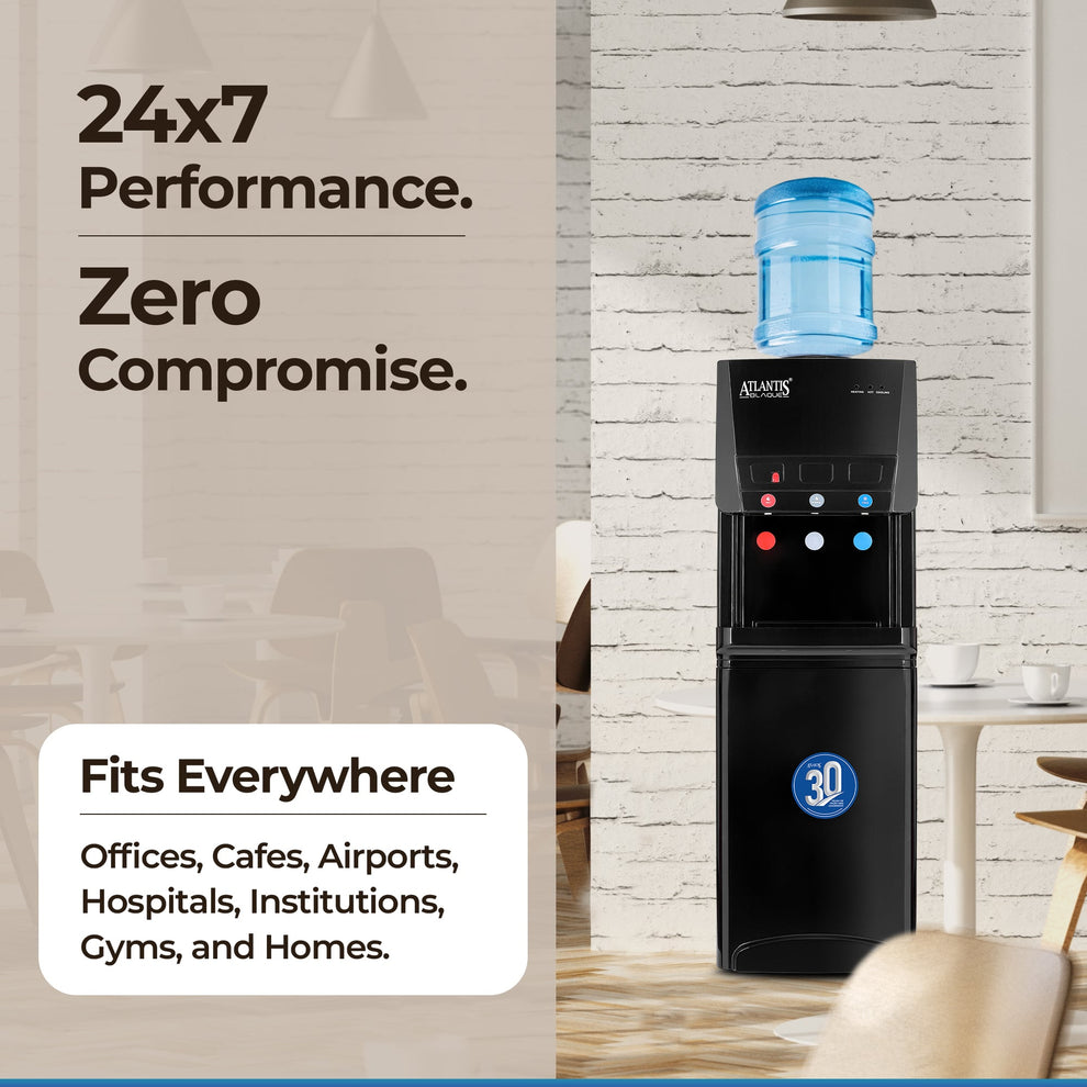 Atlantis Blaque water dispenser with smart push buttons - 1 Year Warranty - COFFEE WALLA CALL ANY REQUIREMENT 99397588888 24*7