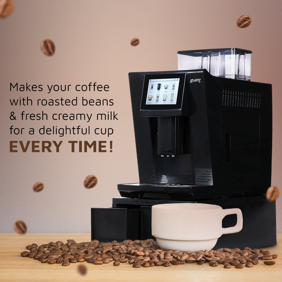 ATLANTIS BREW Fully Automatic Bean to Cup Coffee Machine - COFFEE WALLA CALL ANY REQUIREMENT 99397588888 24*7