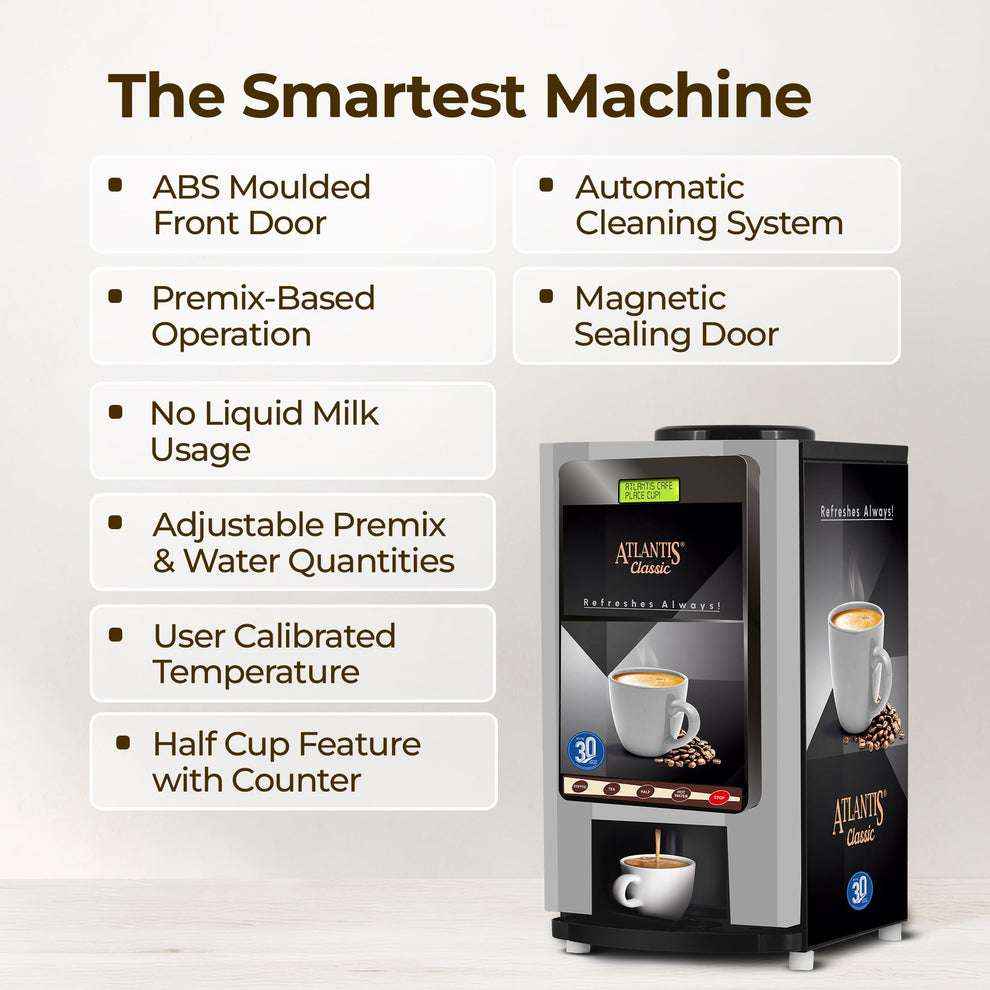 Atlantis Classic 4 Lane Tea Coffee Vending Machine - COFFEE WALLA CALL ANY REQUIREMENT 99397588888 24*7