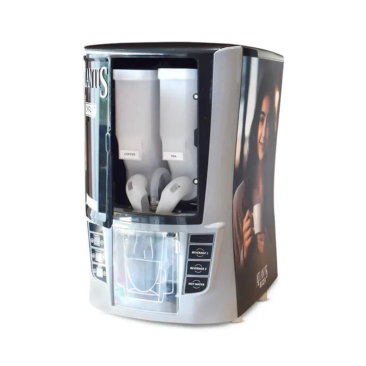 ATLANTIS COMPACT 2-Lane Hot Beverage Dispenser | Perfect for Small Spaces | Energy-Efficient, Cost Effective Solution - COFFEE WALLA CALL ANY REQUIREMENT 99397588888 24*7