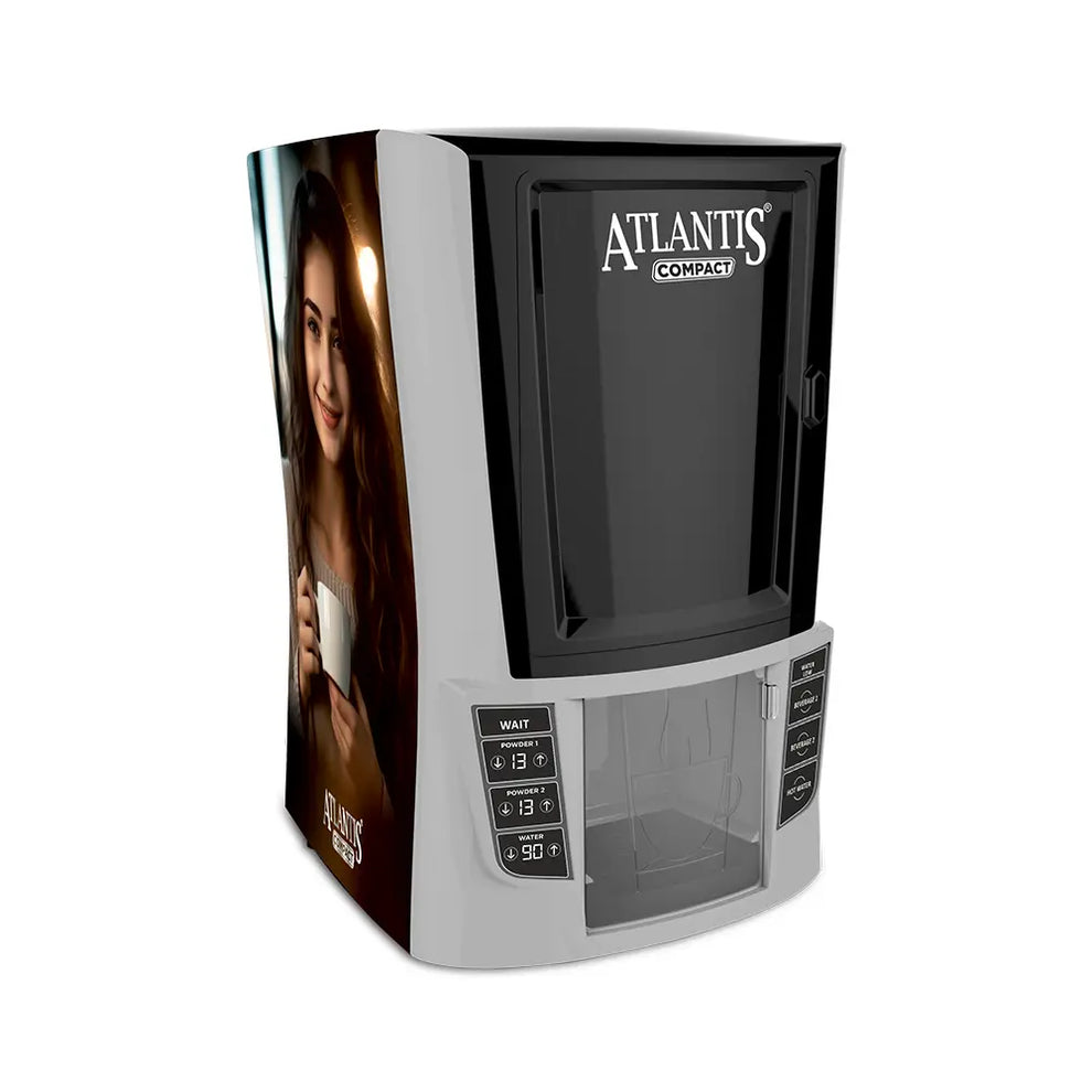 ATLANTIS COMPACT 2-Lane Hot Beverage Dispenser | Perfect for Small Spaces | Energy-Efficient, Cost Effective Solution - COFFEE WALLA CALL ANY REQUIREMENT 99397588888 24*7
