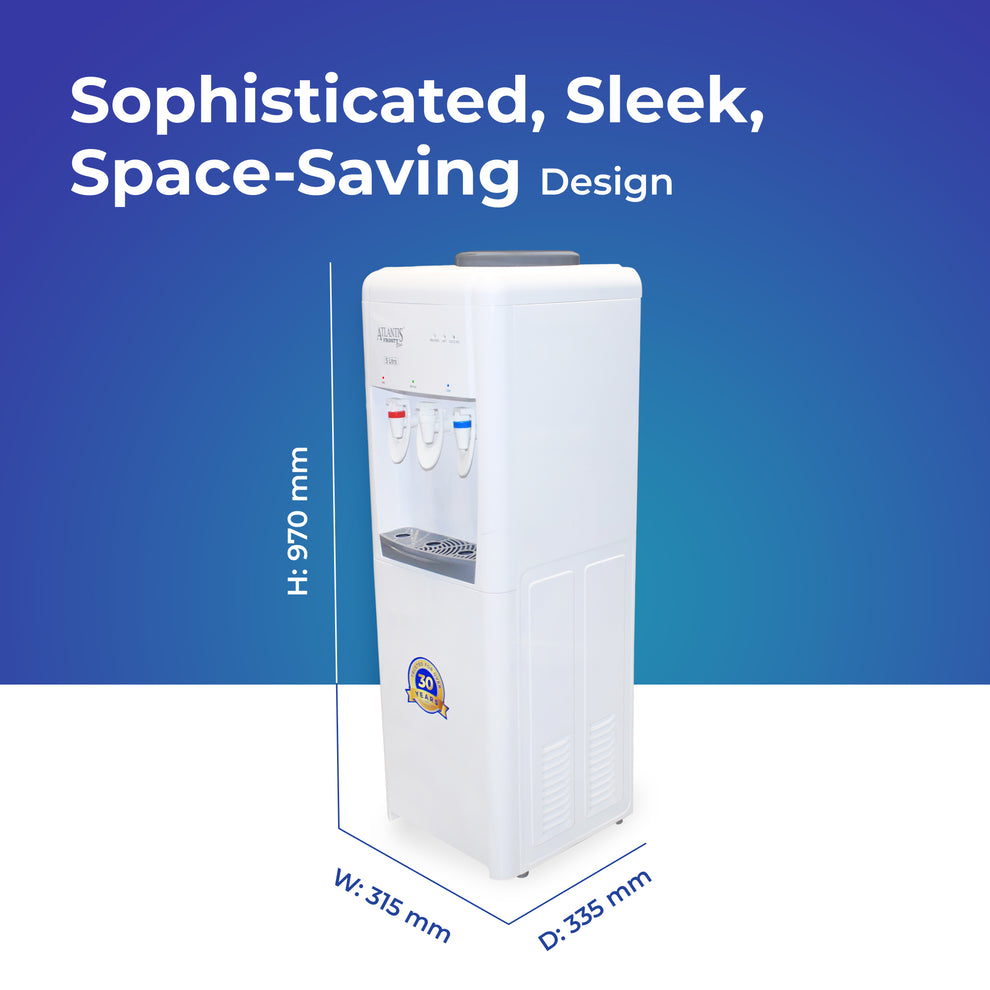 ATLANTIS FROSTY PLUS | 5L/Hour Cooling Capacity | Glass Push-Pull Taps | 1 Year Warranty | Hot, Normal & Cold Water | Perfect for a Team of 10-30 - COFFEE WALLA CALL ANY REQUIREMENT 99397588888 24*7