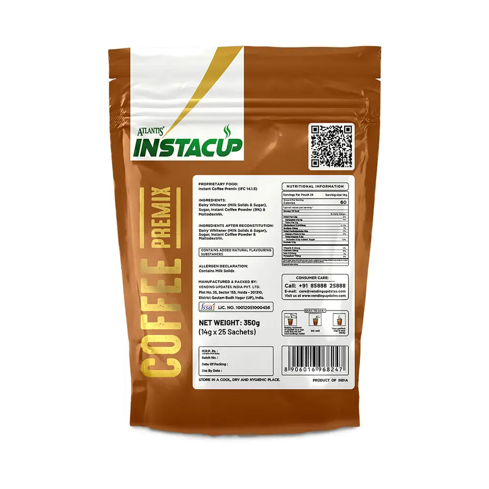 ATLANTIS INSTACUP 3-IN-1 Coffee Premix Sachets - COFFEE WALLA CALL ANY REQUIREMENT 99397588888 24*7