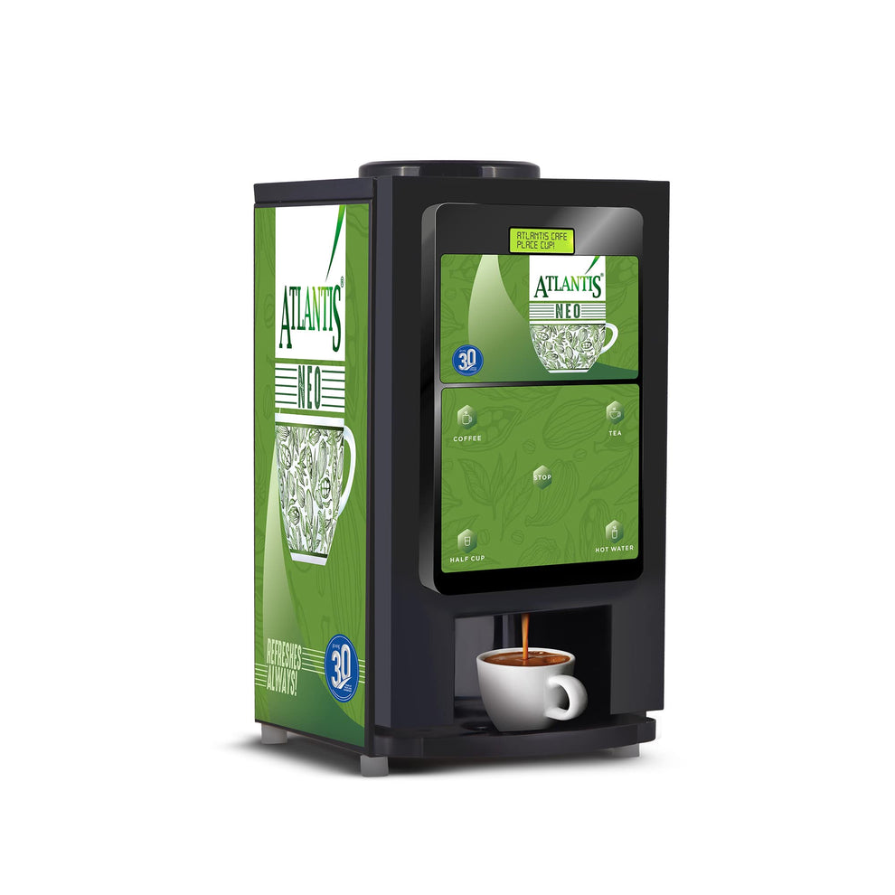 ATLANTIS NEO 2-Lane Tea and Coffee Vending Machine - Dedicated Hot Water - COFFEE WALLA CALL ANY REQUIREMENT 99397588888 24*7