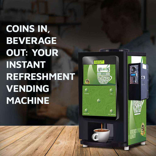 Atlantis Coin Coffee Machine 2 Lane - Reliable Vending - COFFEE WALLA CALL ANY REQUIREMENT 99397588888 24*7
