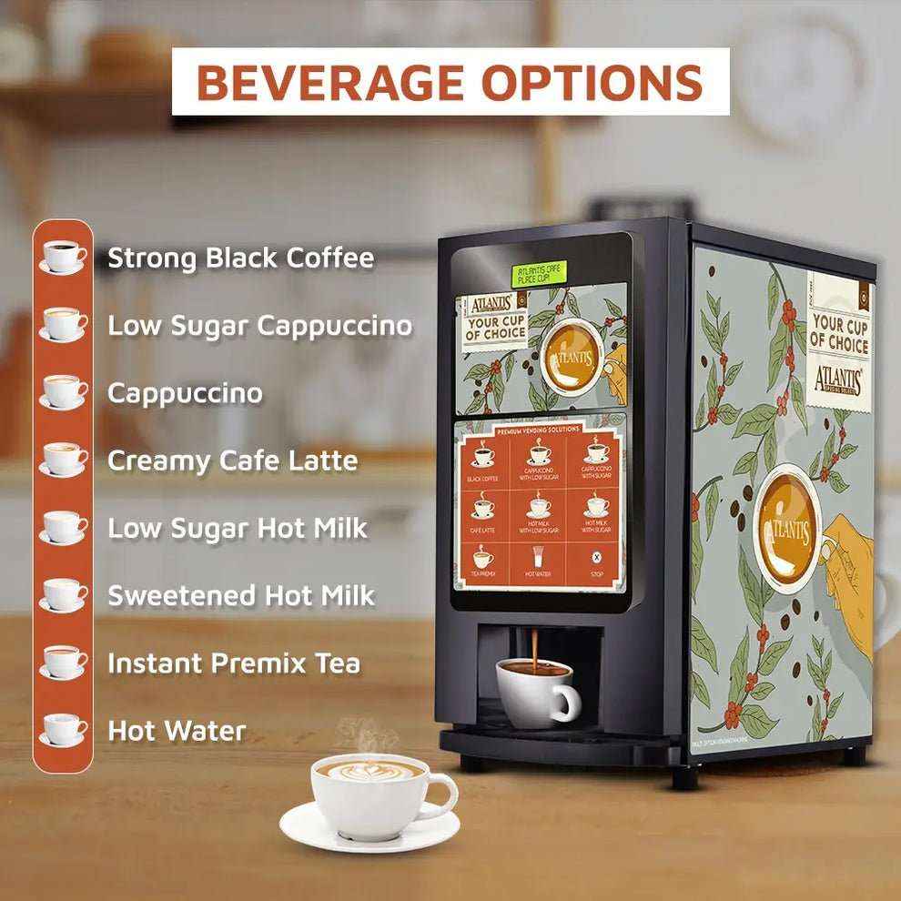 Atlantis Select 7 Option Tea & Coffee Vending Service - COFFEE WALLA CALL ANY REQUIREMENT 99397588888 24*7
