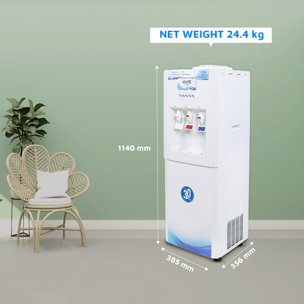 ATLANTIS SUPER Floor Standing Water Dispenser with RO Compatible (Available Space for RO Setup)- 3 Taps (15l Large Cold Tank Capacity) free delivery all over India - COFFEE WALLA CALL ANY REQUIREMENT 99397588888 24*7