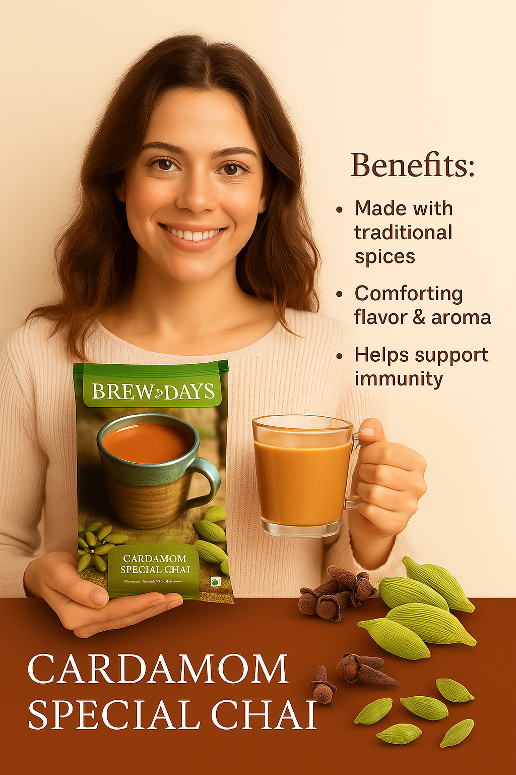 Best Brewdays Cardamom Tea Premix for Offices - Traditional Spices - COFFEE WALLA CALL ANY REQUIREMENT 99397588888 24*7
