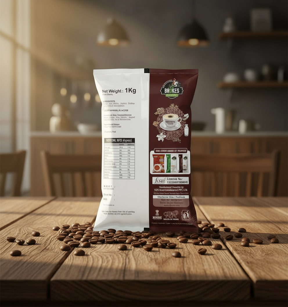 brukes Instant Cold Coffee Premix 1kg Rich & Smooth - COFFEE WALLA CALL ANY REQUIREMENT 99397588888 24*7