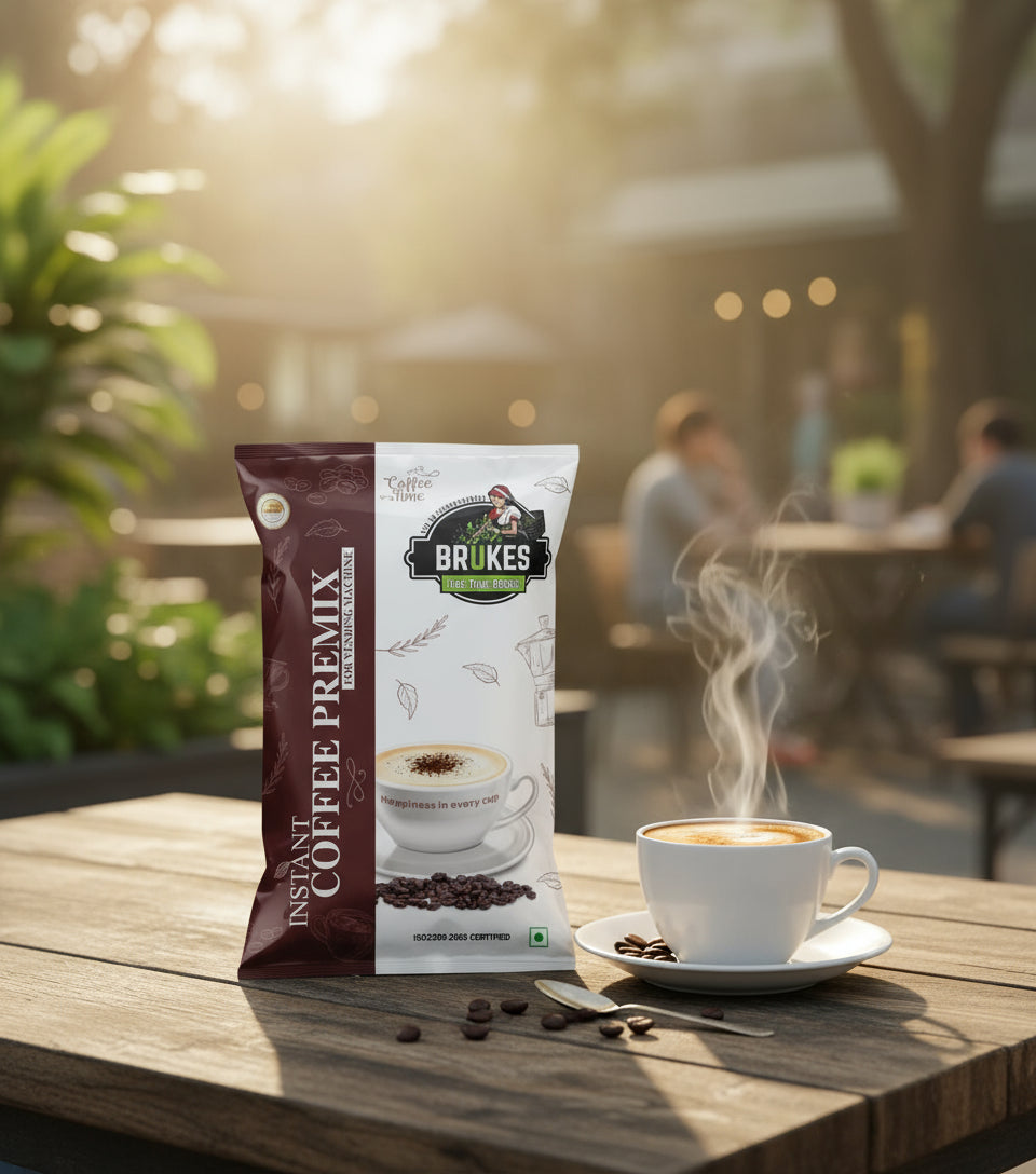 brukes Instant Cold Coffee Premix 1kg Rich & Smooth - COFFEE WALLA CALL ANY REQUIREMENT 99397588888 24*7