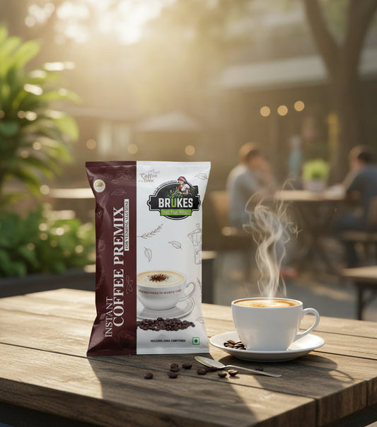brukes Instant Cold Coffee Premix 1kg Rich & Smooth - COFFEE WALLA CALL ANY REQUIREMENT 99397588888 24*7