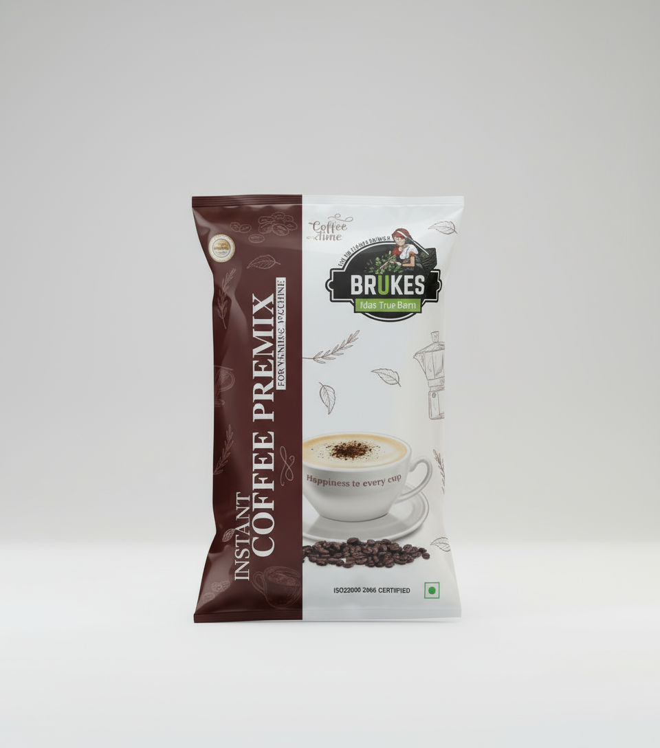 brukes Instant Cold Coffee Premix 1kg Rich & Smooth - COFFEE WALLA CALL ANY REQUIREMENT 99397588888 24*7