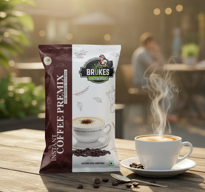 brukes Instant Cold Coffee Premix 1kg Rich & Smooth - COFFEE WALLA CALL ANY REQUIREMENT 99397588888 24*7