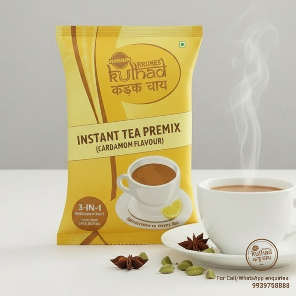 brukes Instant Tea Premix 1 kg Cardamom Flavour - COFFEE WALLA CALL ANY REQUIREMENT 99397588888 24*7