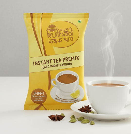 brukes Instant Tea Premix 1 kg Cardamom Flavour - COFFEE WALLA CALL ANY REQUIREMENT 99397588888 24*7