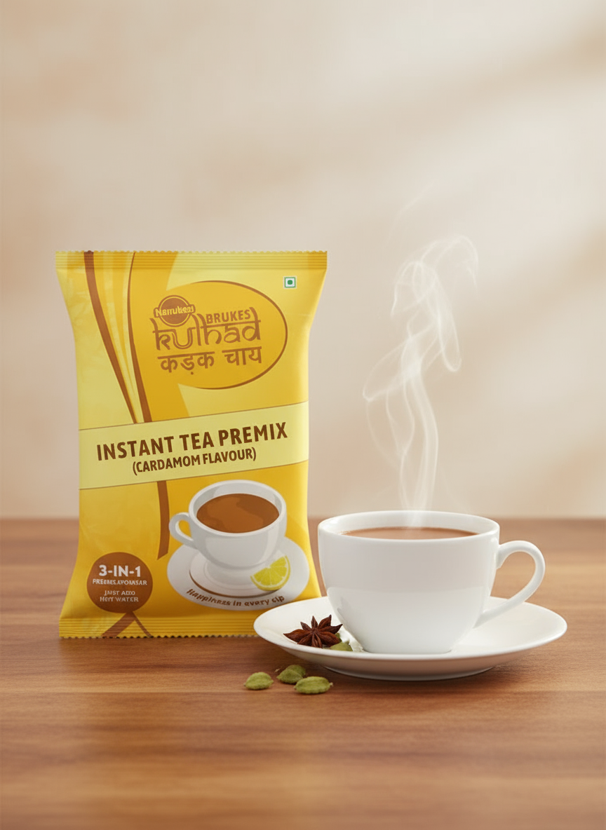 brukes Instant Tea Premix 1 kg Cardamom Flavour - COFFEE WALLA CALL ANY REQUIREMENT 99397588888 24*7