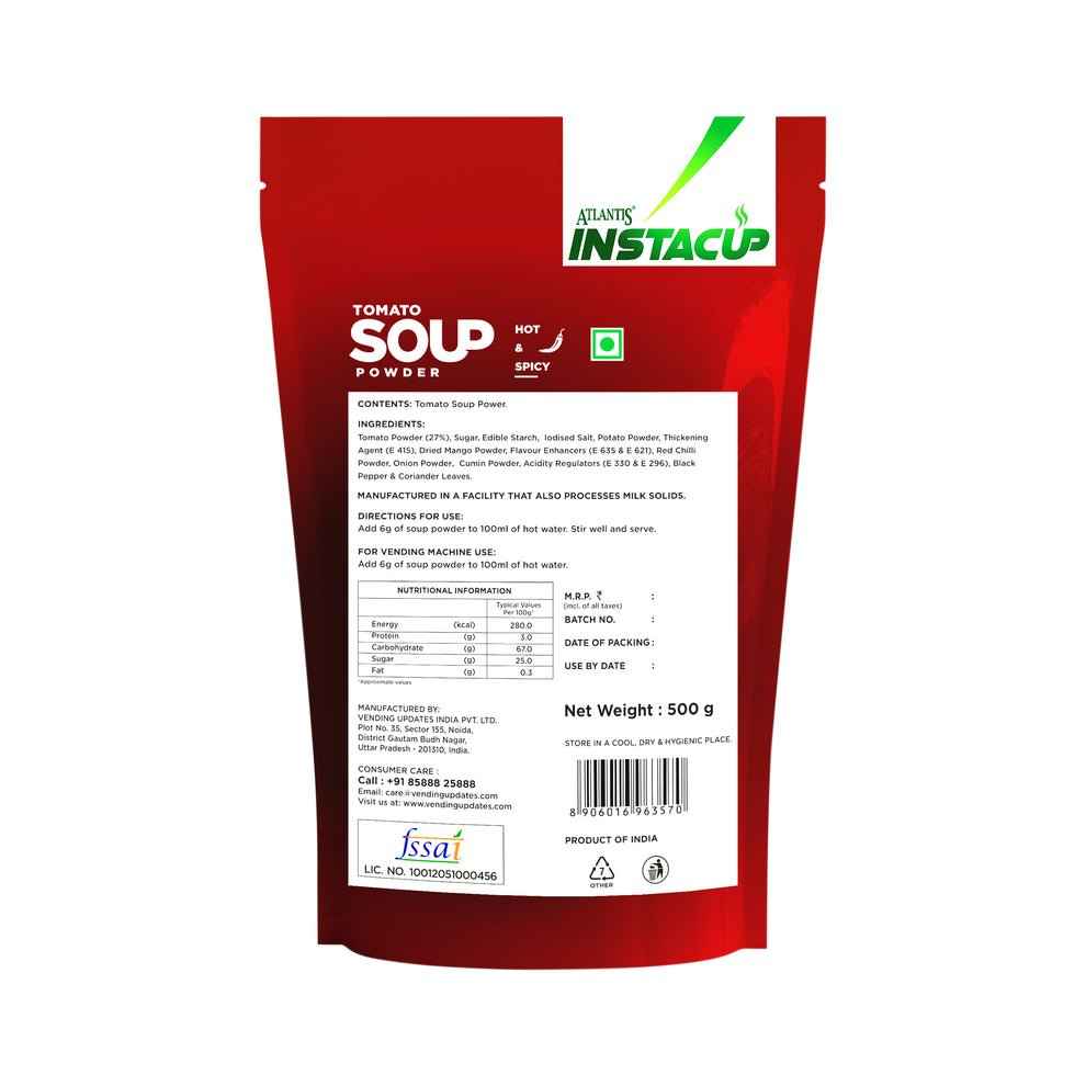 ATLANTIS SOUP PREMIX 500 gm tomato soup powder in red instant soup sachet pack