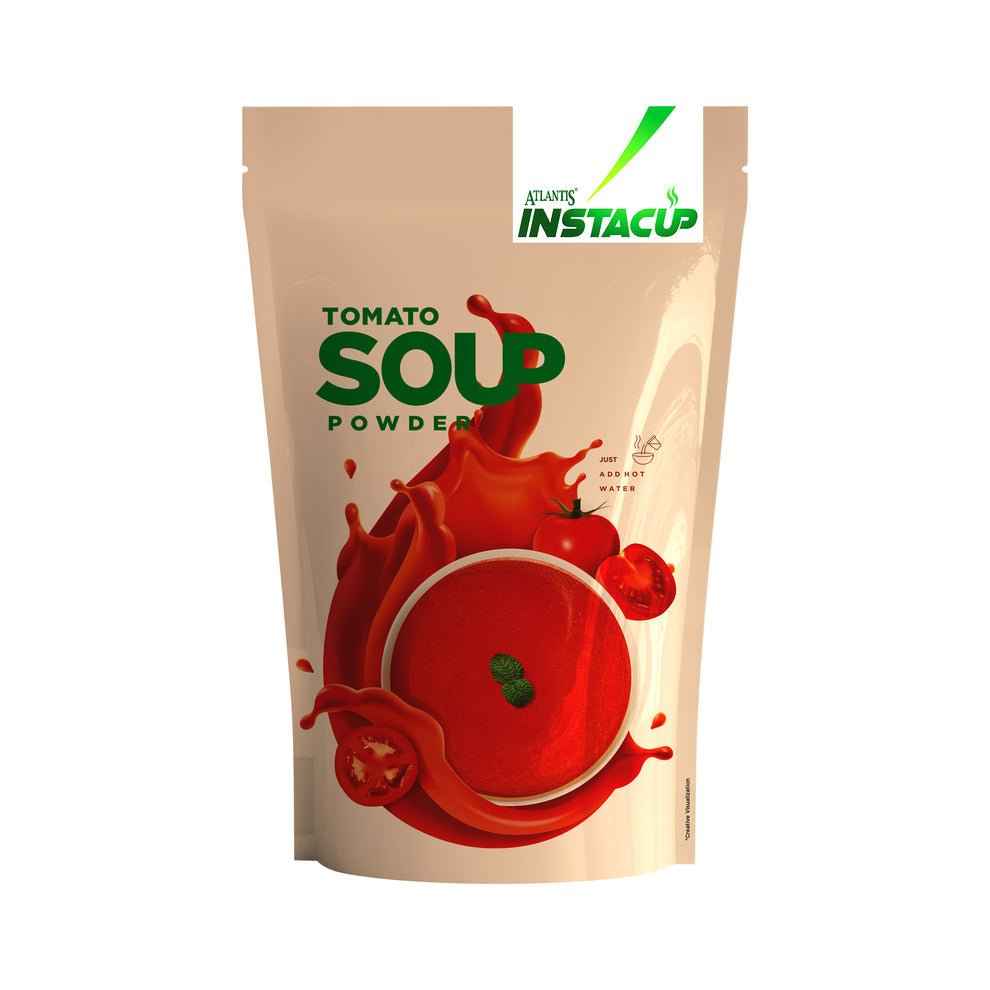 Atlantis Instacup tomato soup powder for vending machines pouch with tomato and soup splash design