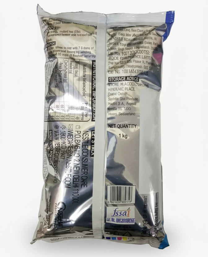 Nestea Cardamom Tea Premix 1kg silver packaging with nutritional and storage details
