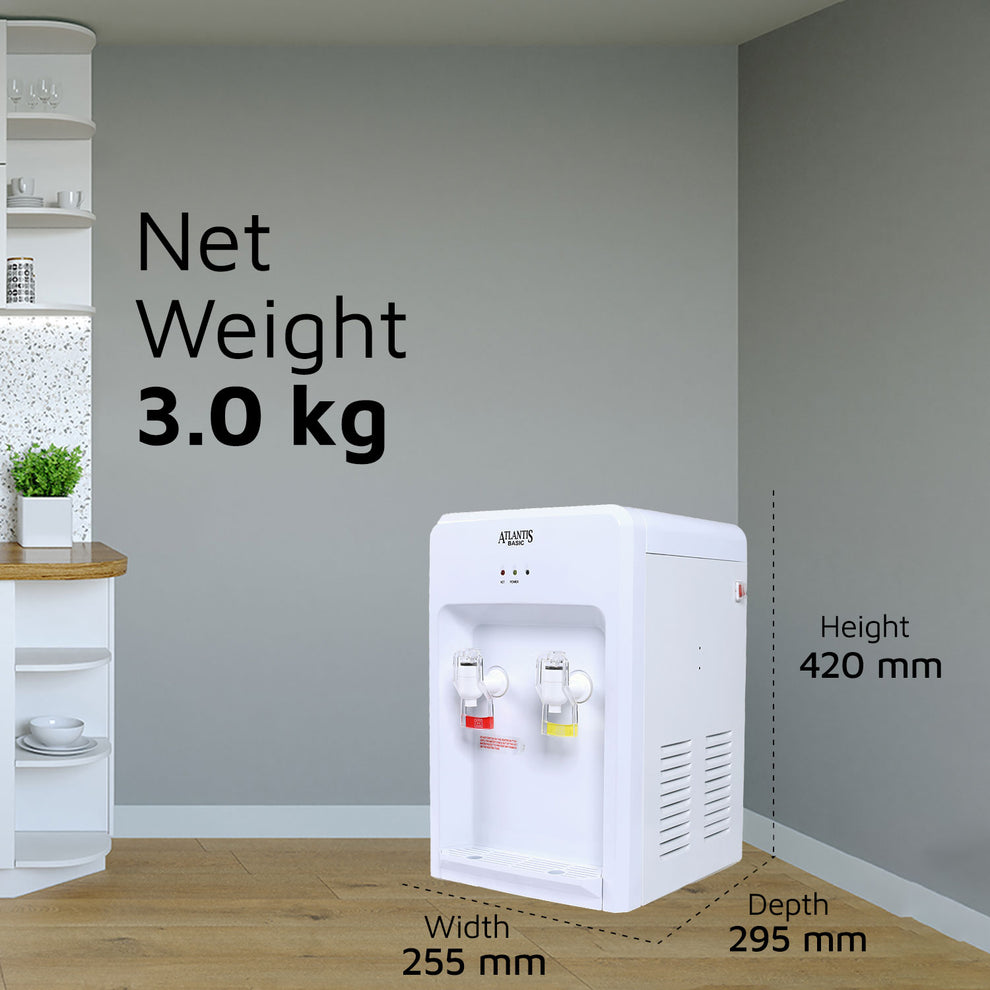 ATLANTIS BASIC Table Top Water Dispenser | Hot-Normal Only (NO COLD) - COFFEE WALLA CALL ANY REQUIREMENT 99397588888 24*7