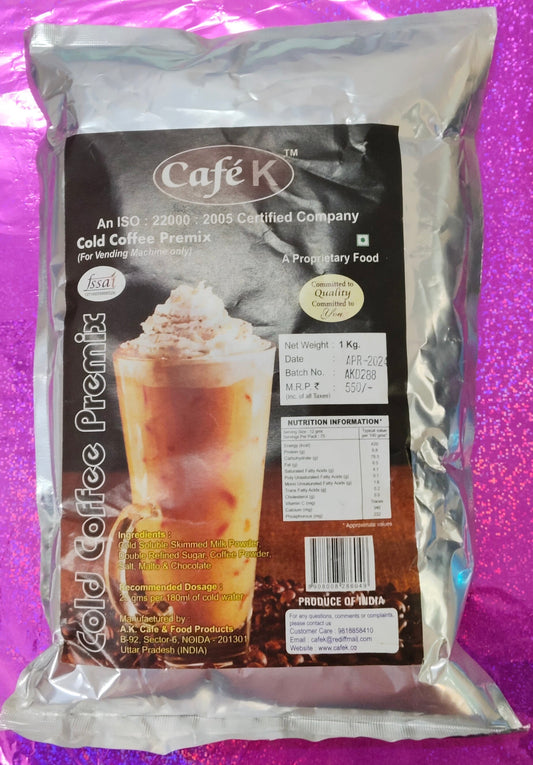 Coffee Walla Cafe K Cold Coffee Powder 1kg Premix - COFFEE WALLA CALL ANY REQUIREMENT 99397588888 24*7