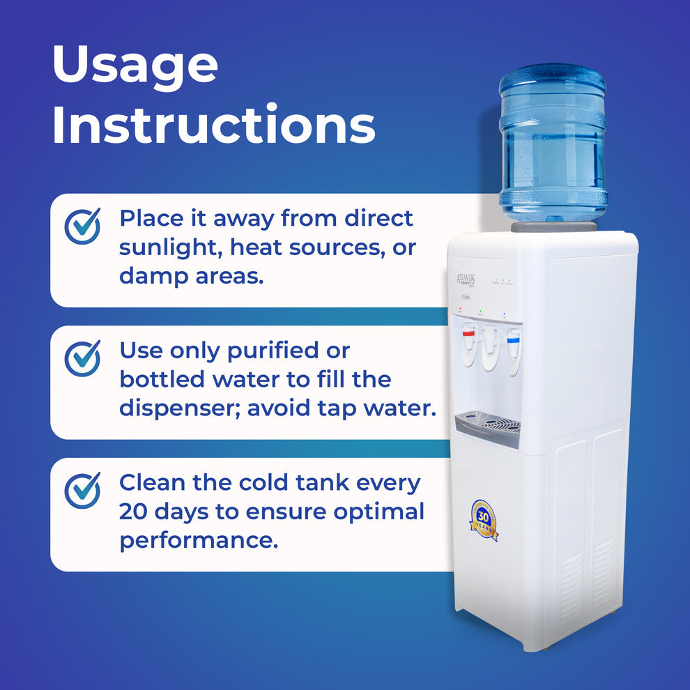 ATLANTIS FROSTY PLUS | 5L/Hour Cooling Capacity | Glass Push-Pull Taps | 1 Year Warranty | Hot, Normal & Cold Water | Perfect for a Team of 10-30 - COFFEE WALLA CALL ANY REQUIREMENT 99397588888 24*7